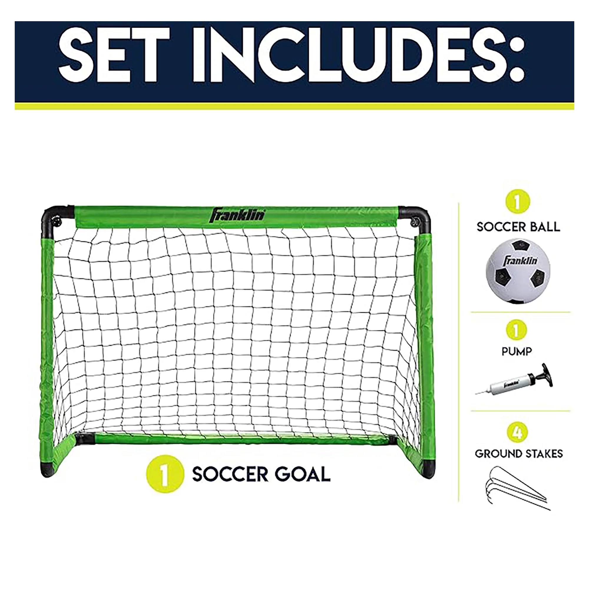 Franklin Soccer Goal Insta Set with Pump and Ball (36x24x24 inches) - Image 4