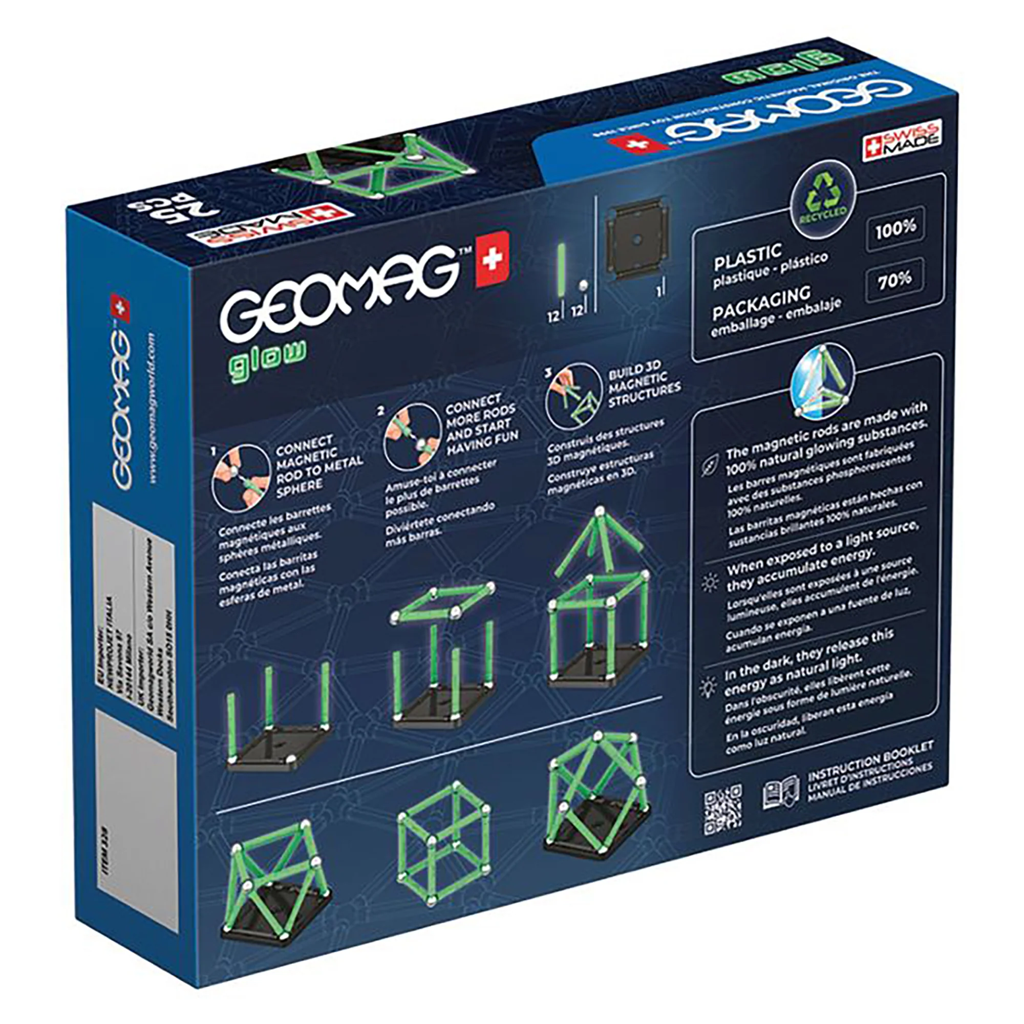 Geomag colours GLOW Recycled (25 pieces) - Image 5