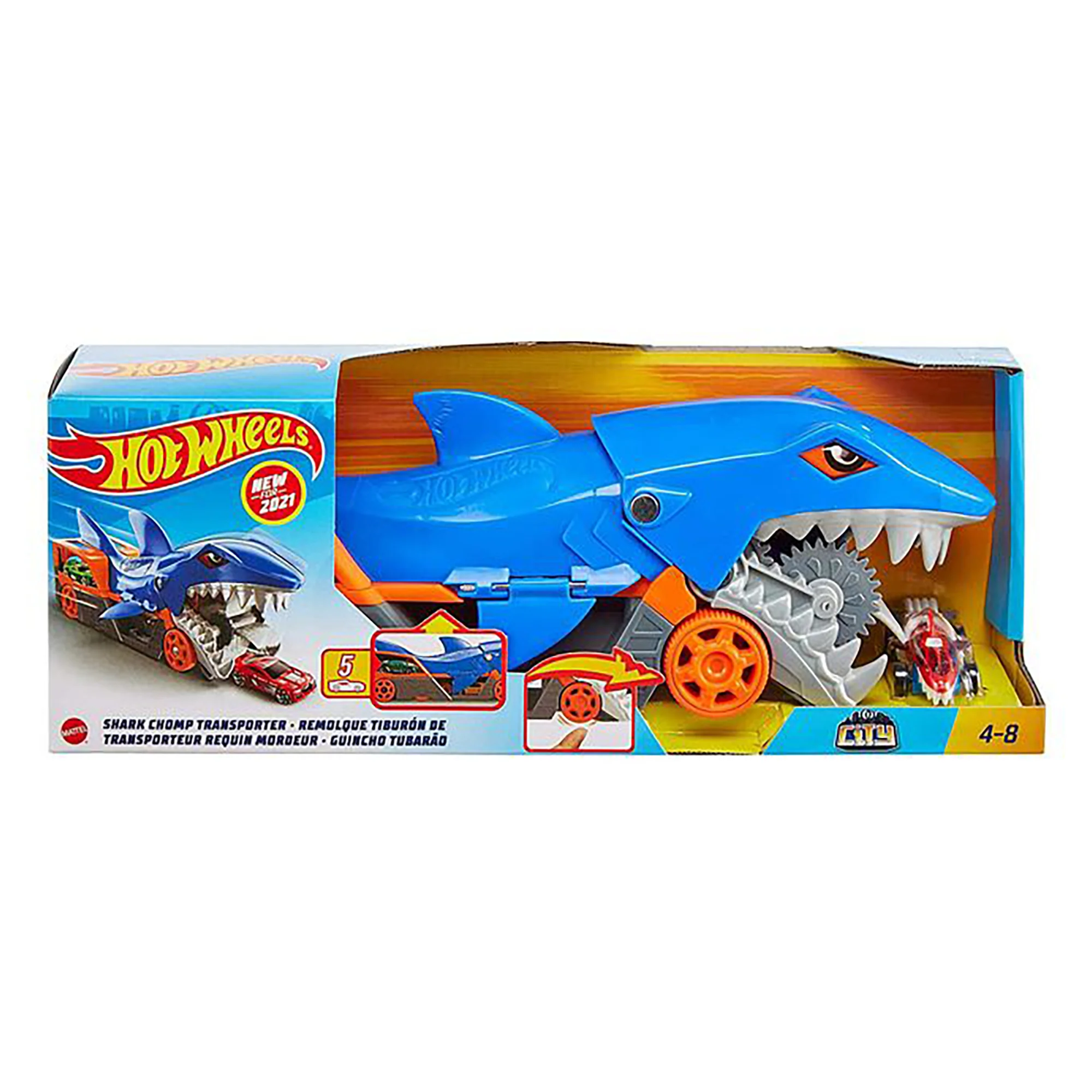 Hot Wheels Shark Chomp Transporter Playset - Image 4