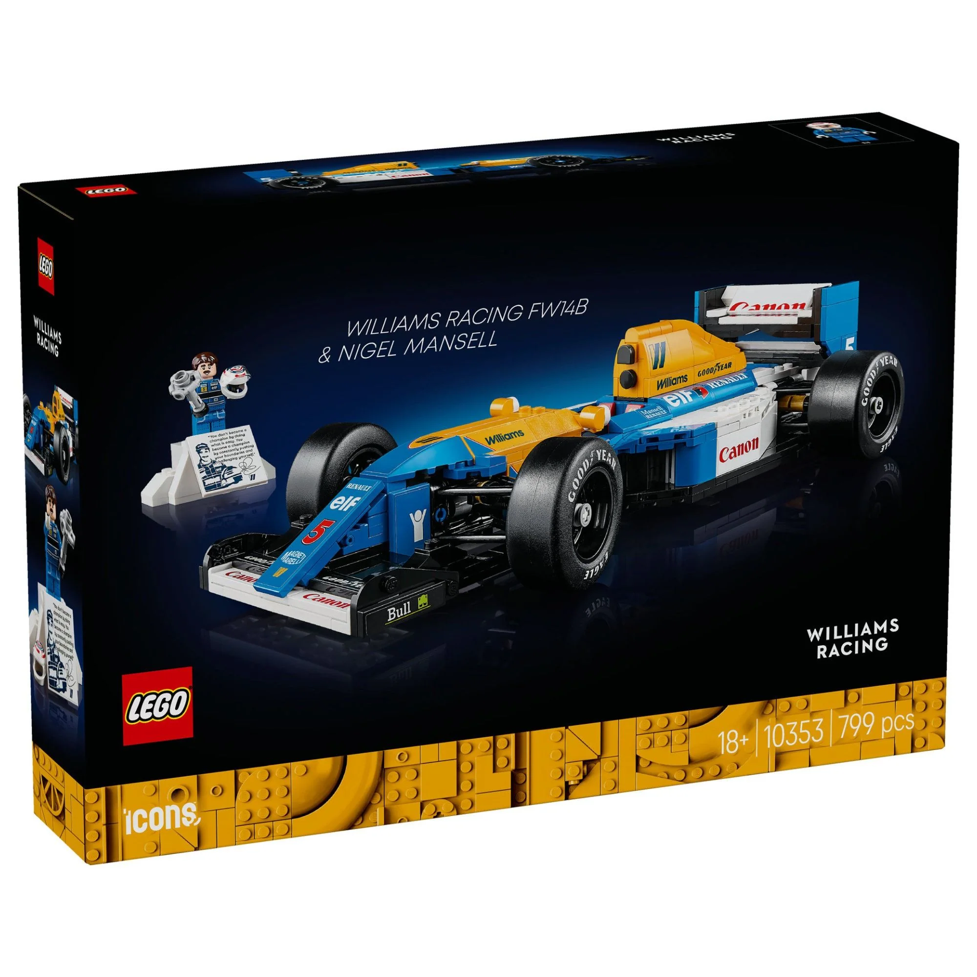 LEGO Icons Williams Racing FW148 & Nigel Mansell 10353 - Image 7