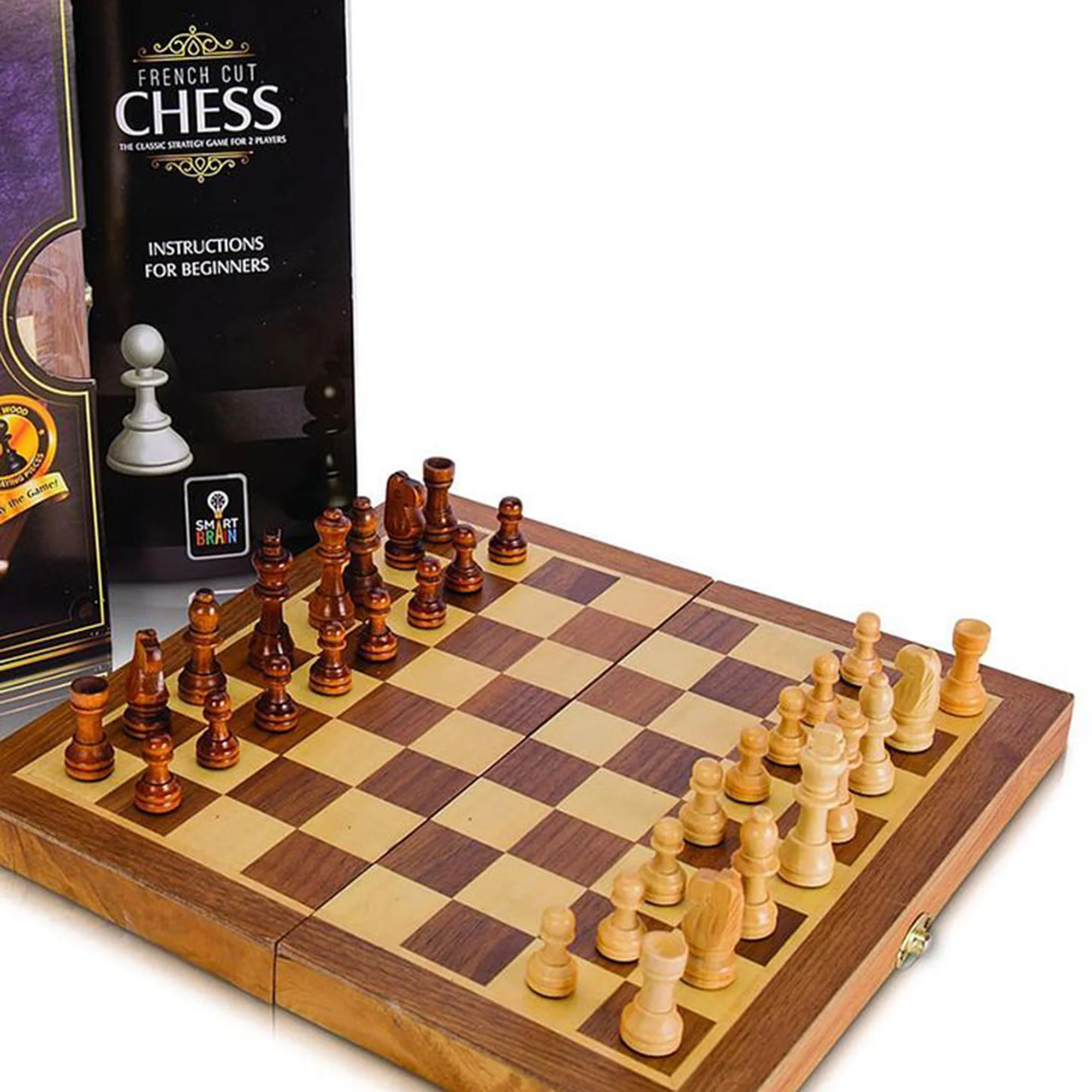 Smart Brain French Cut Chess Set with Board (30 cms) - Image 3