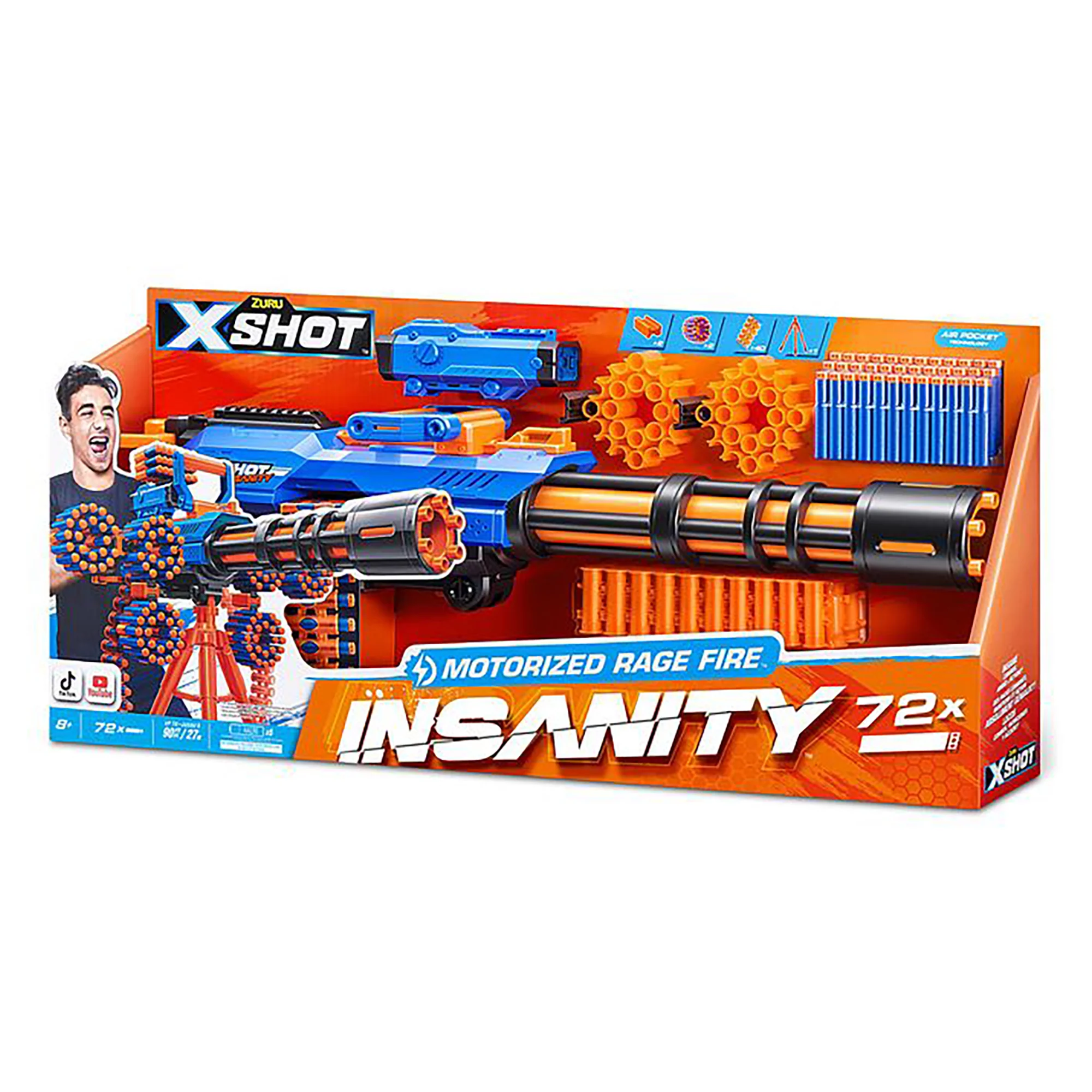 X-SHOT Insanity Motorised Gatling Blaster with Tripod Stand - Image 3